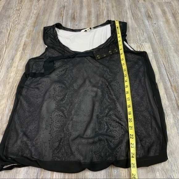 CAbi Illusion Style 155 Layered Tank Black Size M - Picture 5 of 8